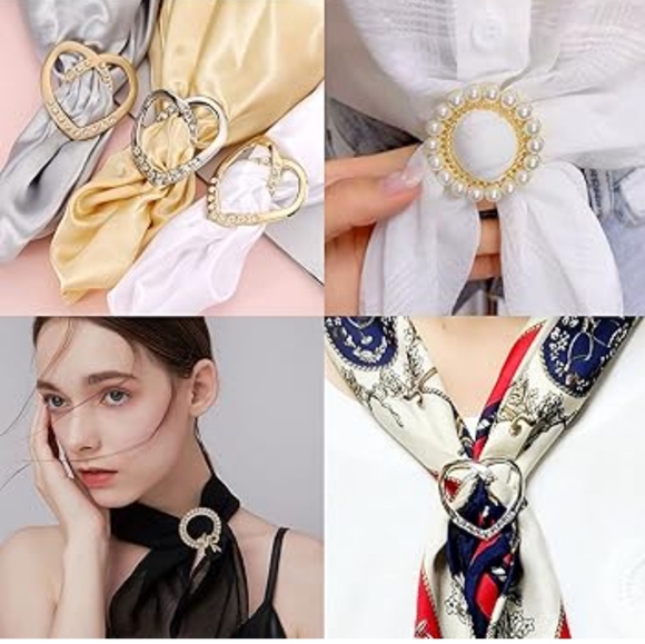 4/$20 🌟Lot of vintage brooch and heart scarf clip. - Picture 7 of 7